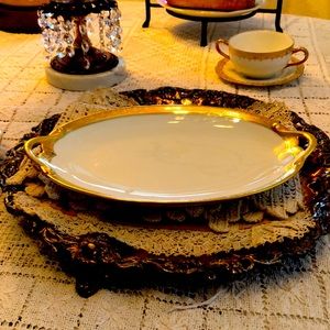 EUC- Uber Rare GDA France Haviland Limoges Calvados Double Handled Olive Platter